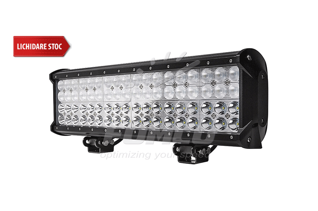 1 Proiector LED 2 faze 42.5 cm, 216W, 72 led-uri, 15120 lm, 50000 ore, alimentare 12/24V, negru